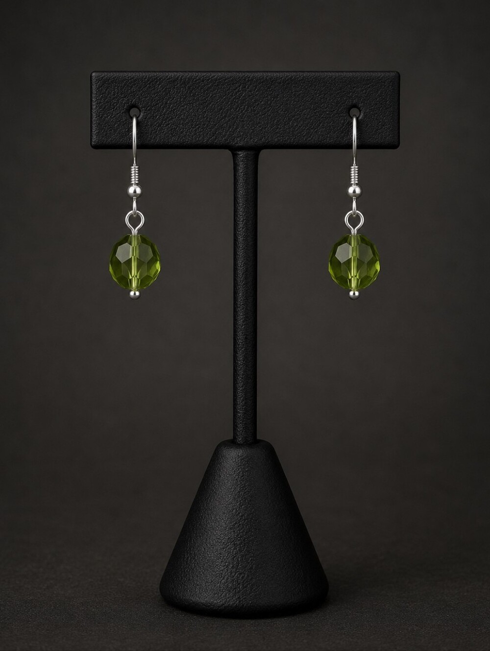 Green Beaded Necklace and Earrings Set - Women Jewelry - Picture 3 of 3